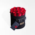 Yaldızlı Kırmızı Gül Kutusu