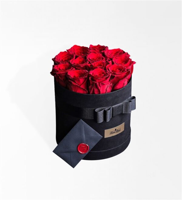 Yaldızlı Kırmızı Gül Kutusu