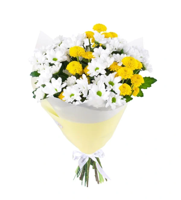 Sarı Beyaz Bahar Buketi