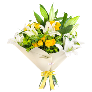 Sarı Gül ve Lilyum Buketi